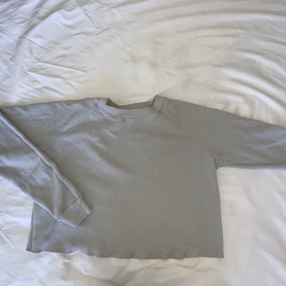 John Galt baby blue sweater